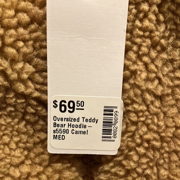 NWT Stitch and Feather Signature8 Fluffy Oversized Teddy Bear Hoodie Jacket - Picture 9 of 16